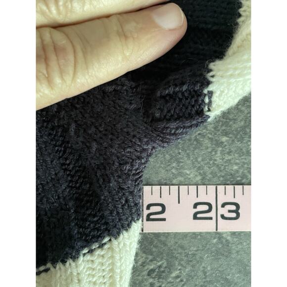 Y2K American Eagle Sweater Women L Blue Rugby Striped Ribbed Preppy Academia - Picture 7 of 8